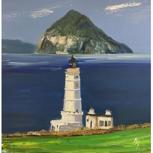 Corsewall Lighthouse with Ailsa Craig