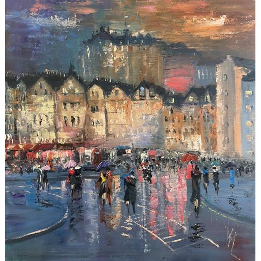 A Grassmarket Evening, Edinburgh