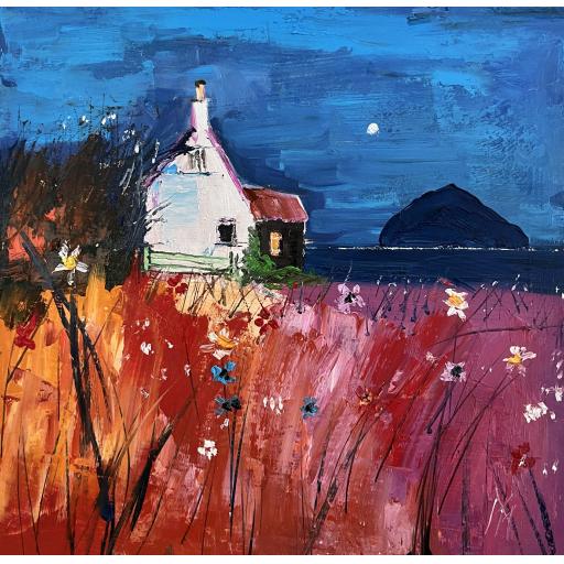 Moonlit Cottage, Ailsa Craig Glow