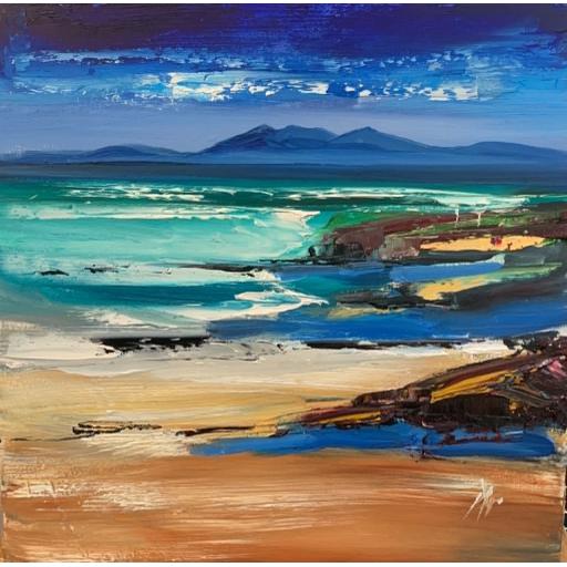 Colourful Arran Painting by Michael Murphy Scottish Artist