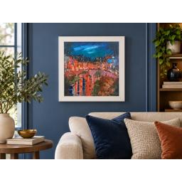 electric-evening-george-square-glasgow-white-wood-frame