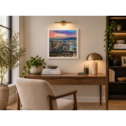 Framed Michael Murphy Glasgow Between Light and Night painting